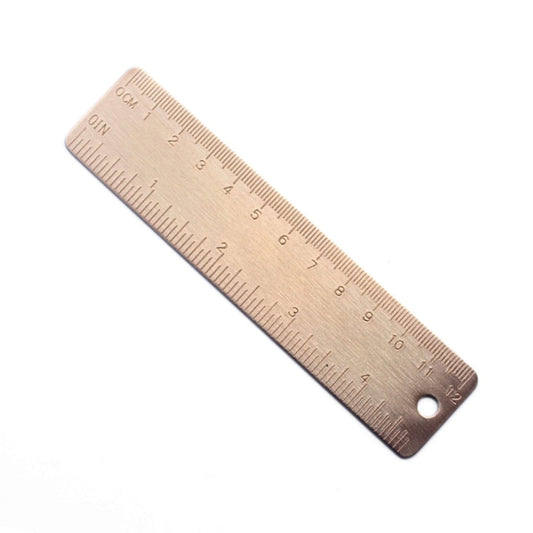 Small Gold Ruler made from brass Bounde