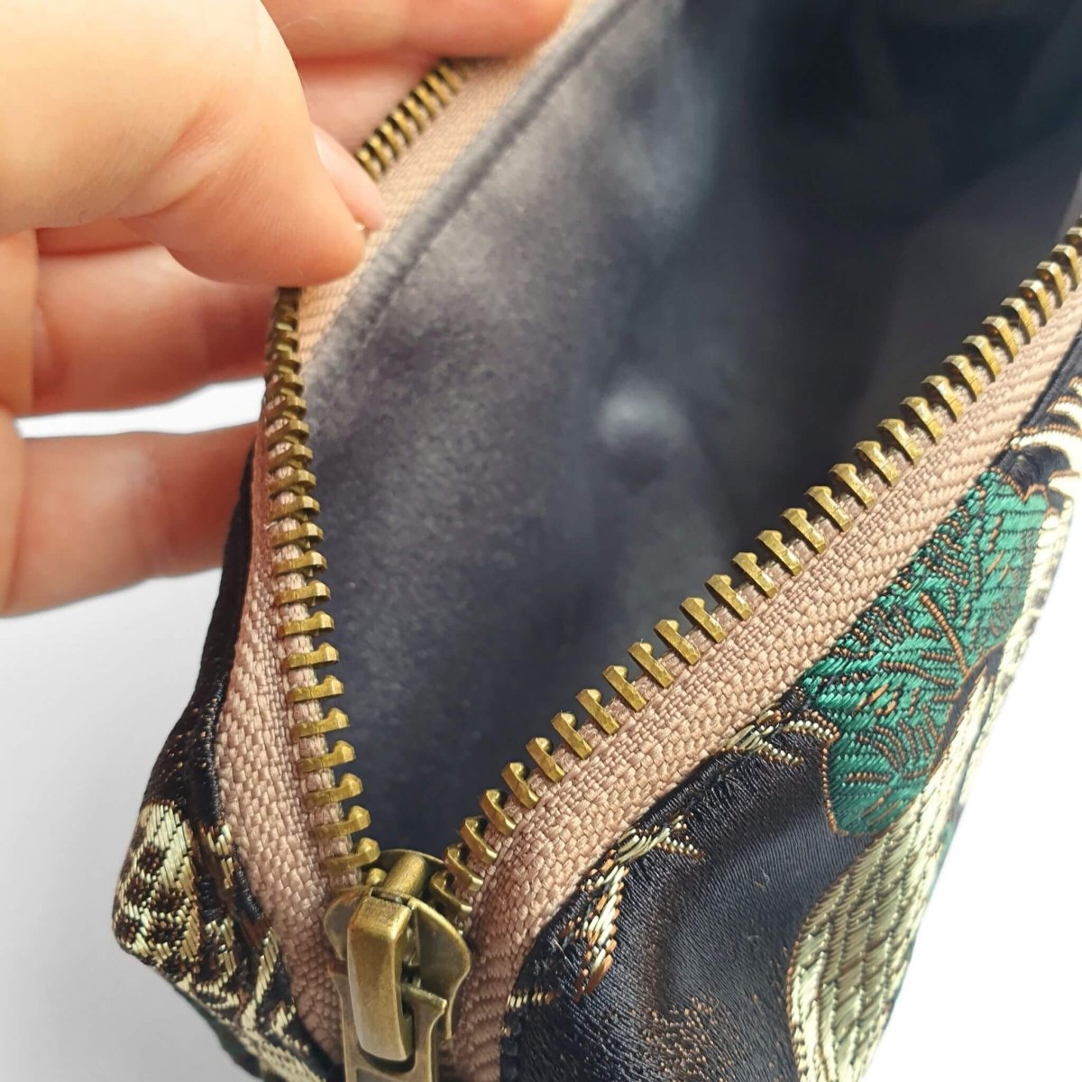 lined fabric pencil case