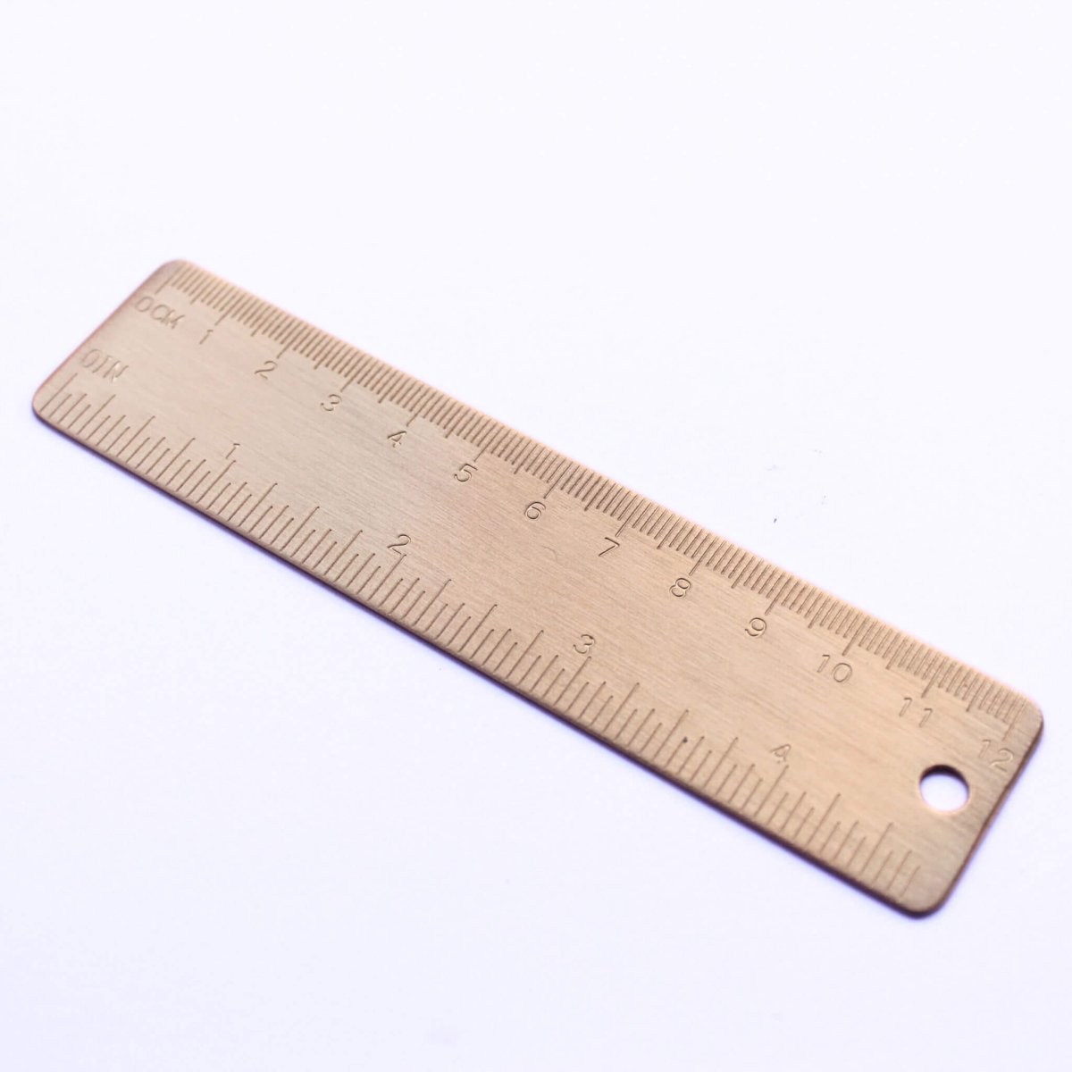 12cm brass ruler in gold shade