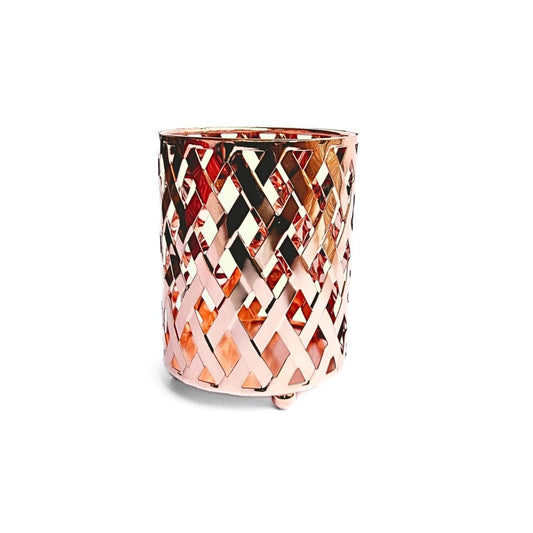 Rose gold metal pen holder