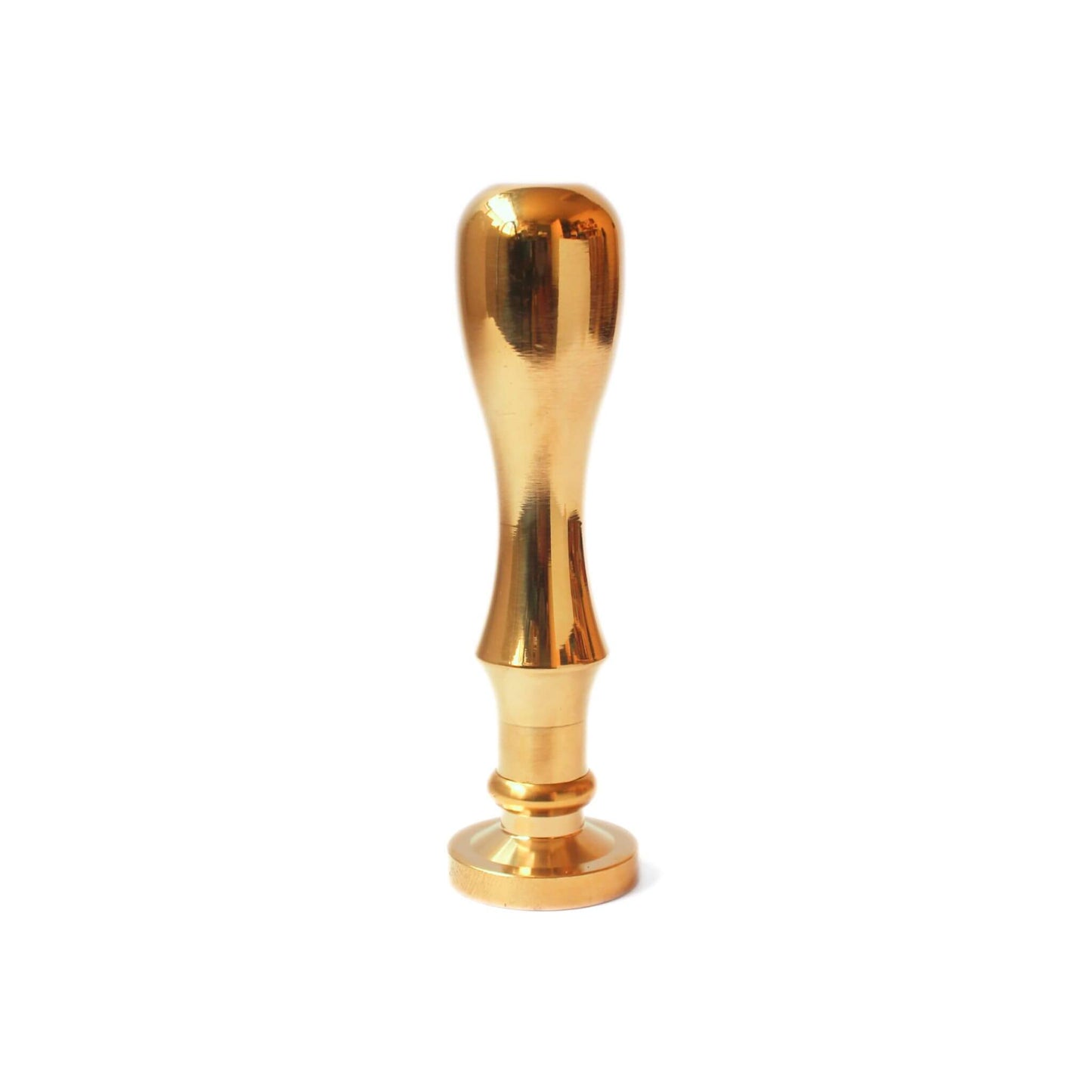 side profile of Rose in Bloom wax seal in solid brass