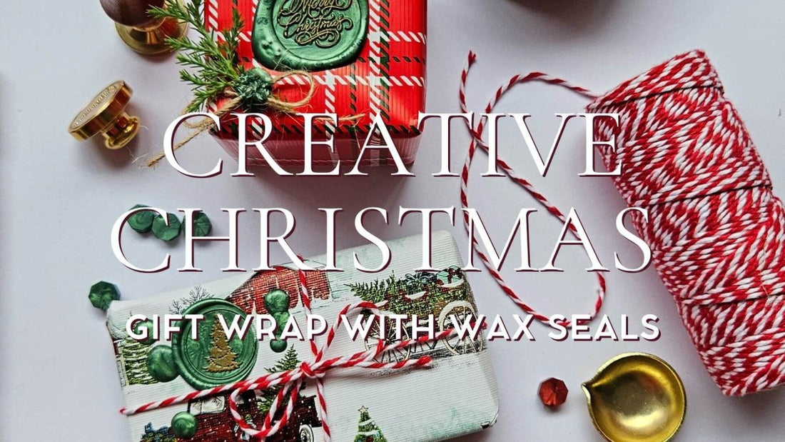 Red and Green Christmas gifts and gift wrapping supplies