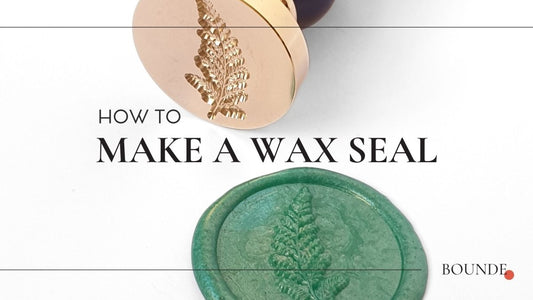 fern leaf design wax stamp and green wax seal