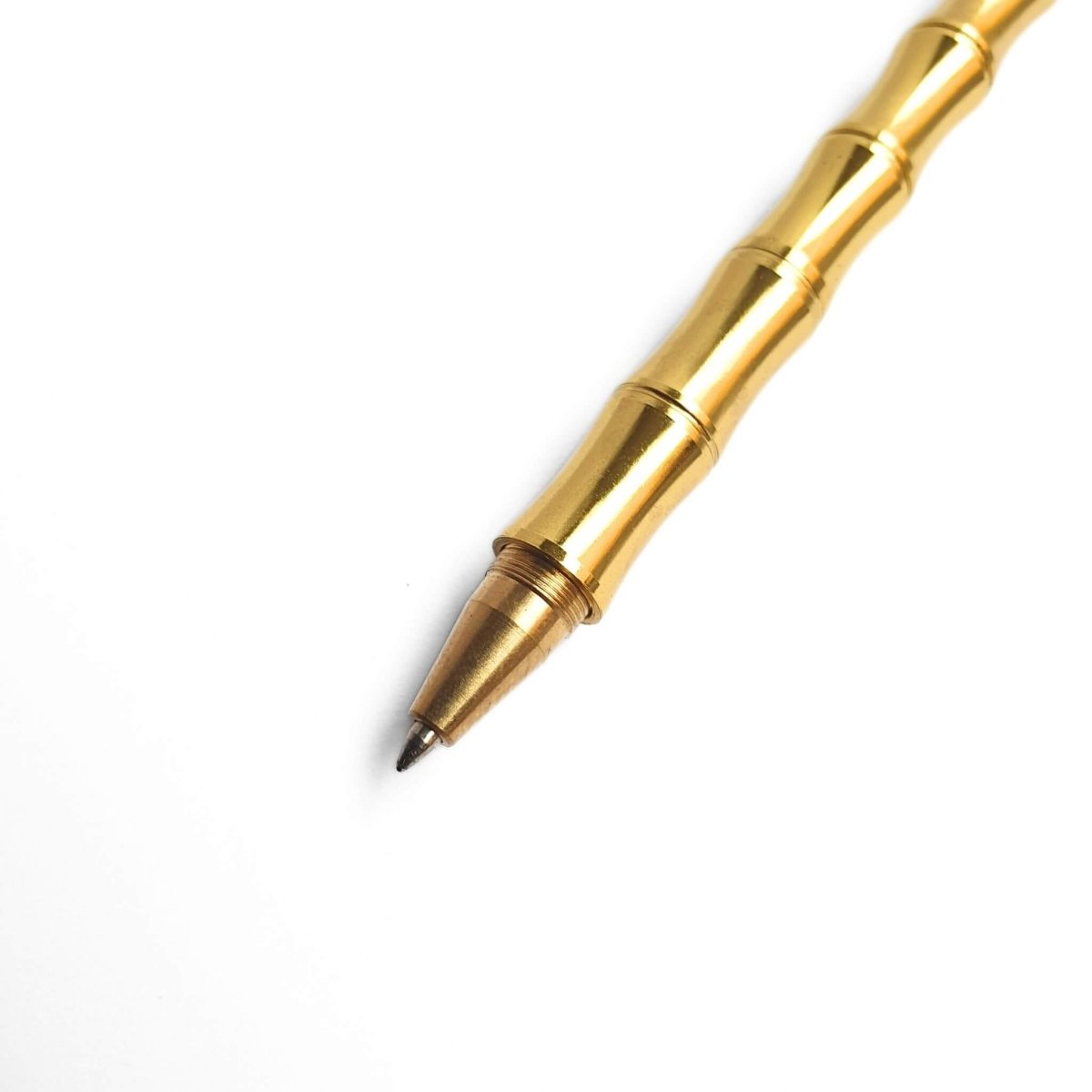 gold brass pen in bamboo shape