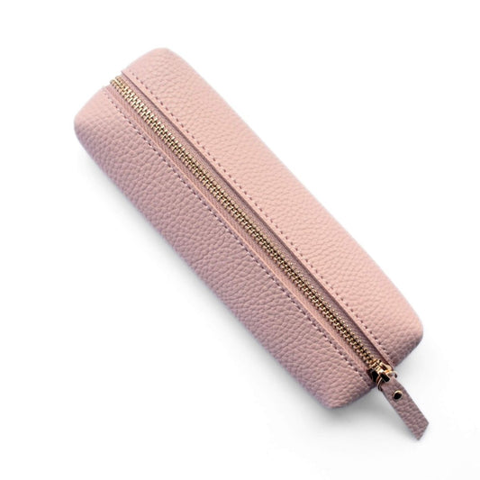 Blush Pink Vegan Leather Pencil Case