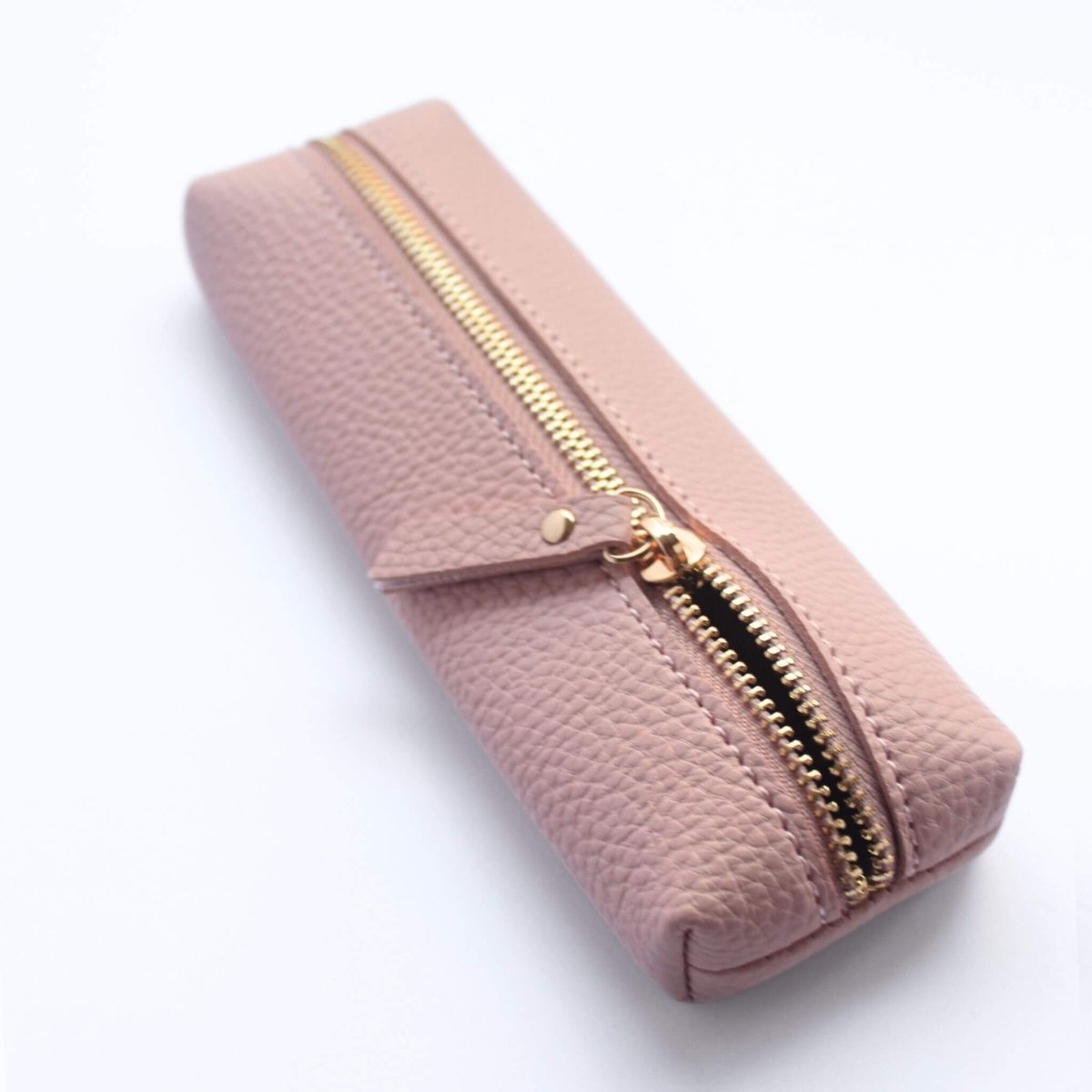 Blush pink pencil case open zipper