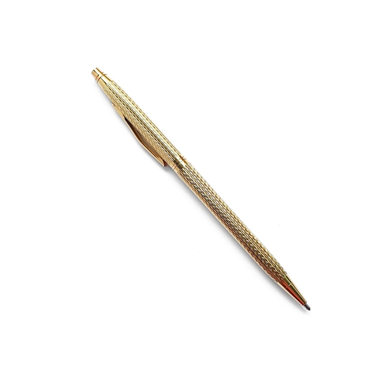 gold pen with textured finish