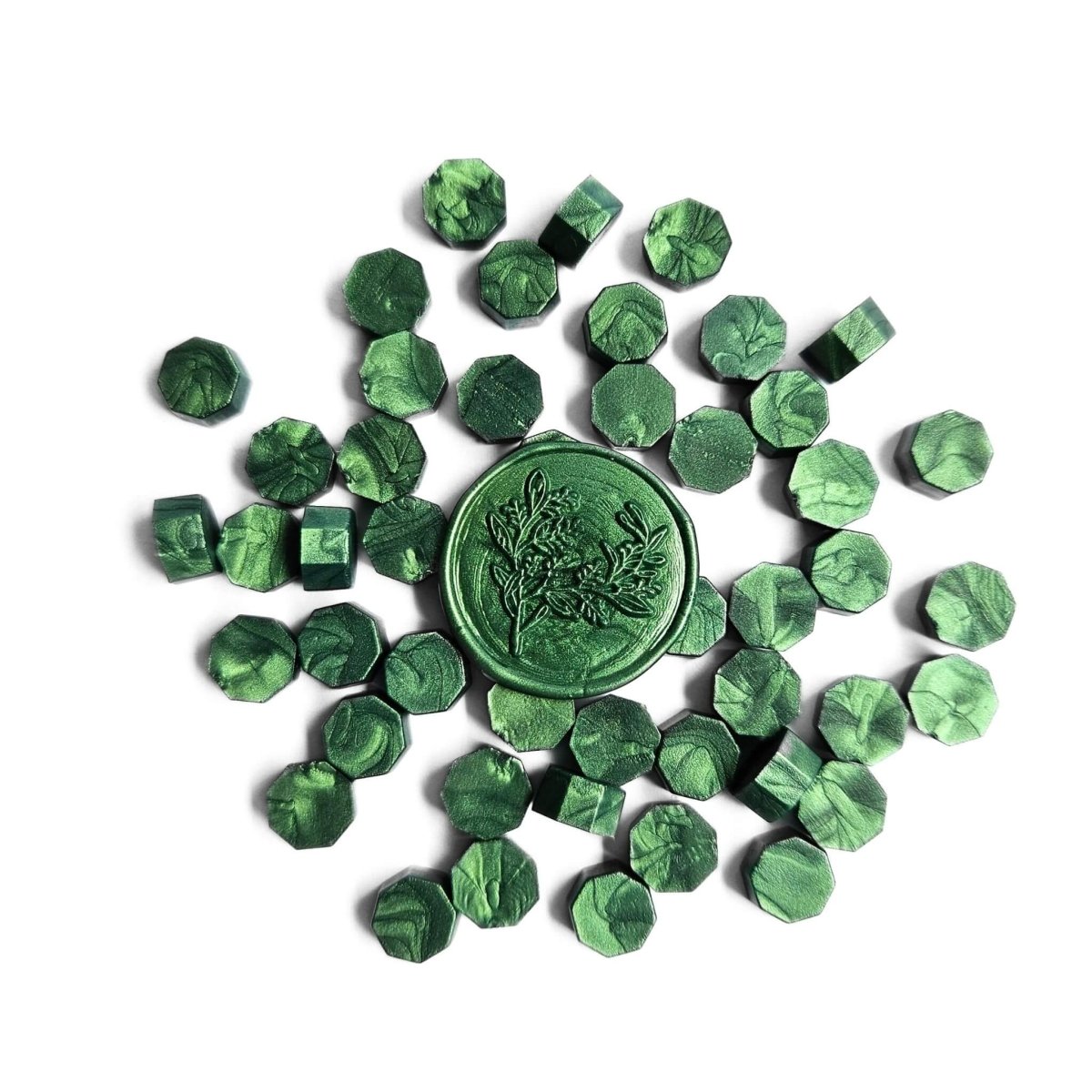 Emerald Green Sealing Wax Beads - 50pcs