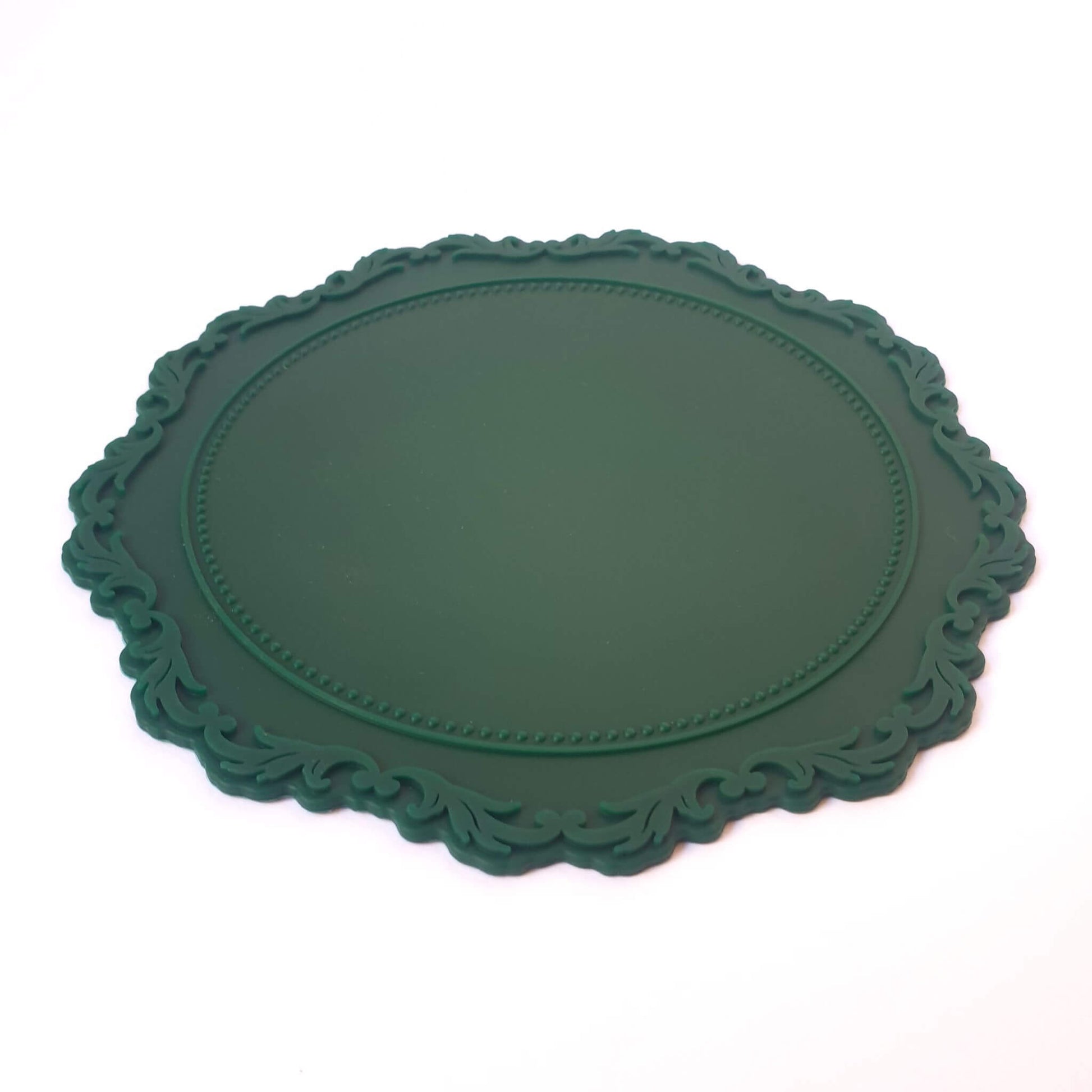 Rococo wax sealing mat in green 