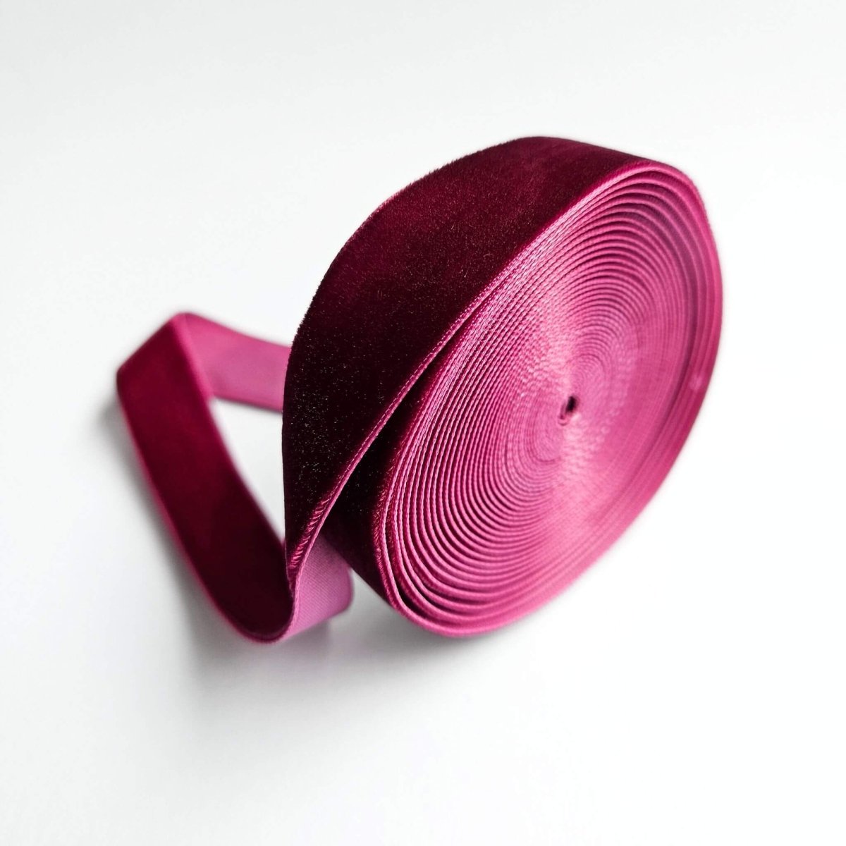 purple ribbon with velvet texture