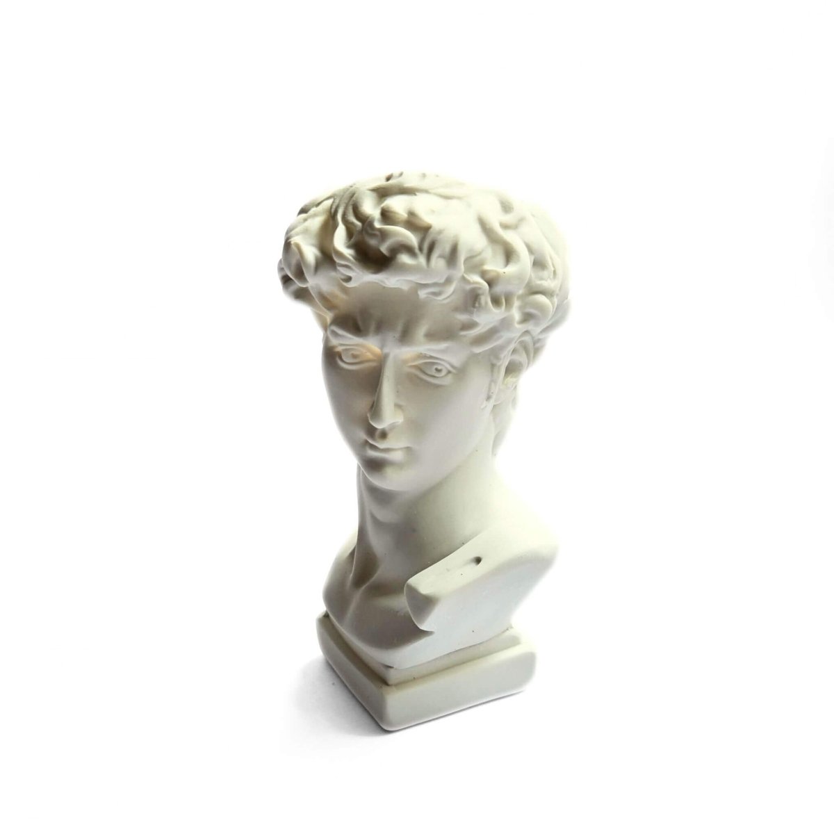 white Greek statue pen holder side view