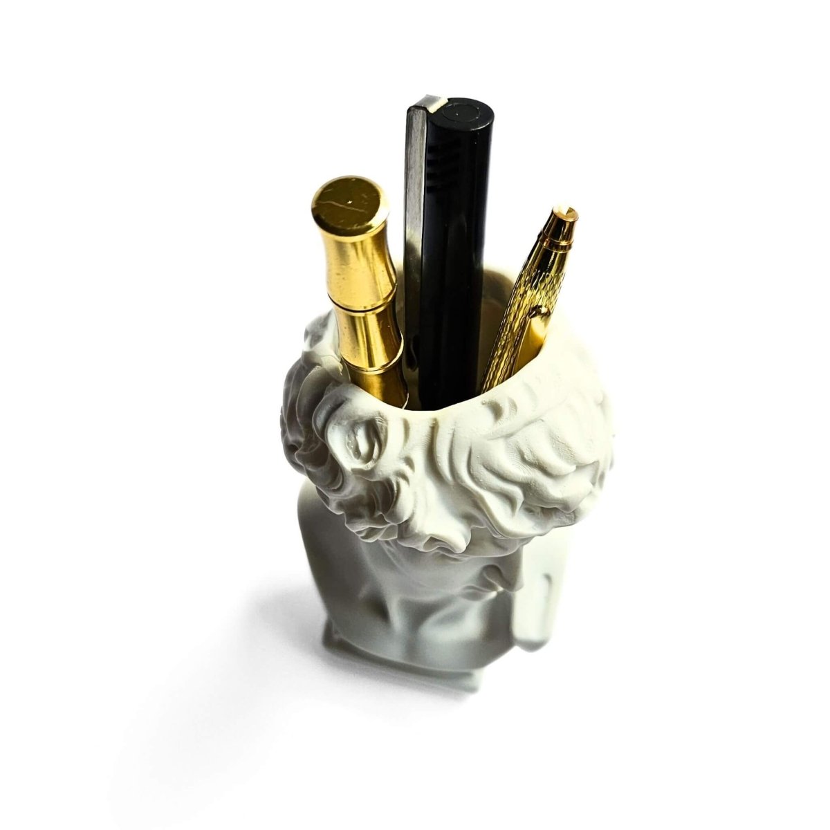 top view of Greek statue pen holder