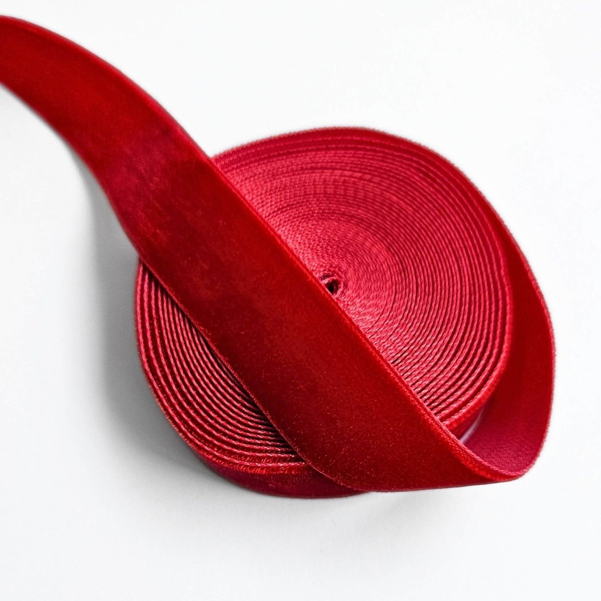 red velvet ribbon for gift wrapping