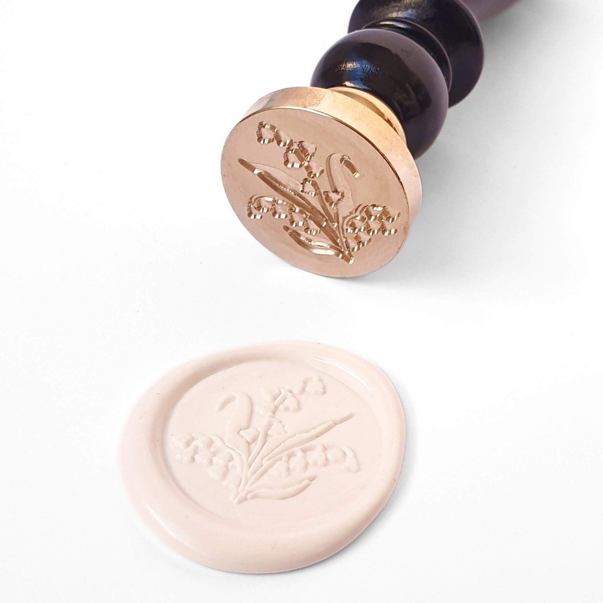 lily of the valley design on wax seal