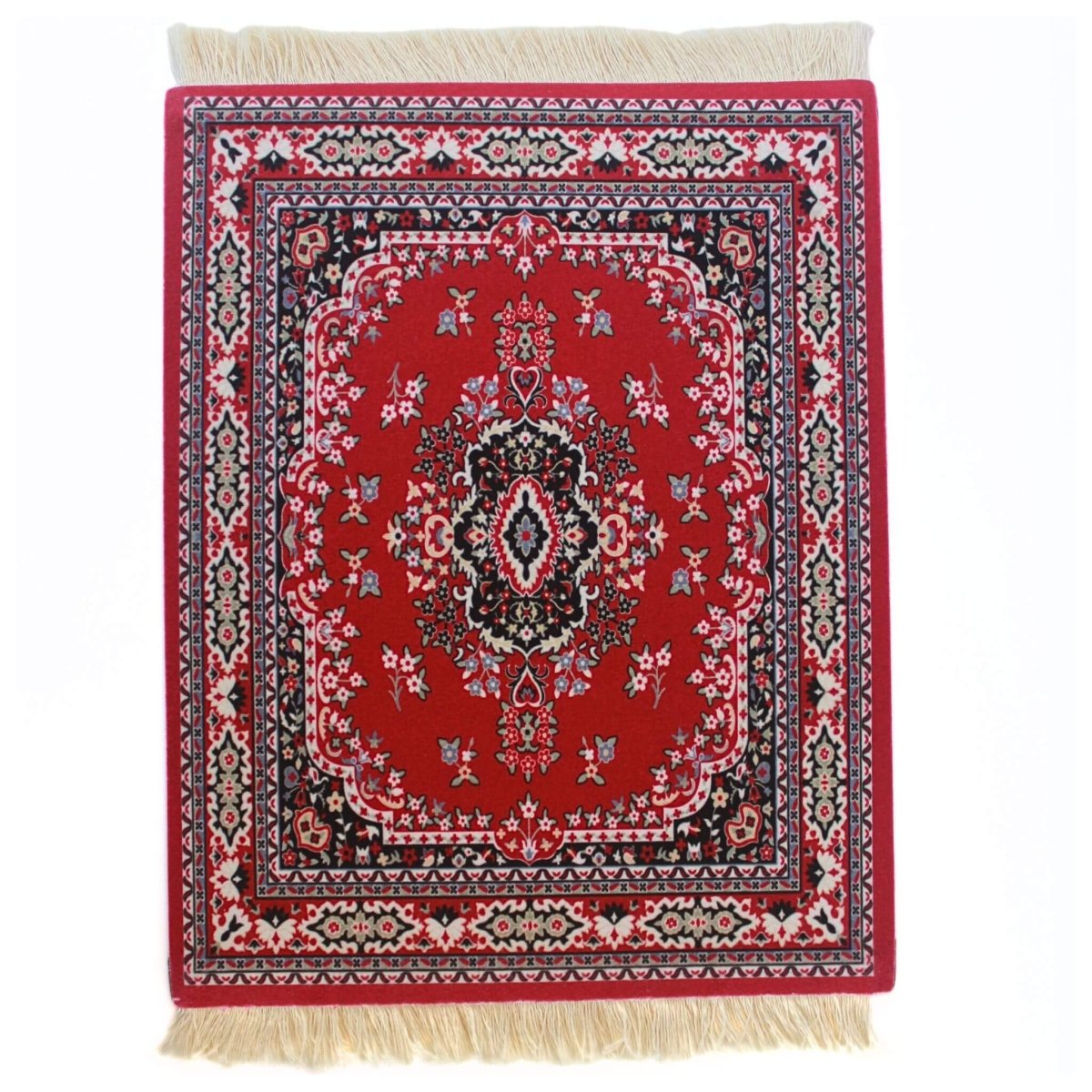 Red Persian carpet style computer mouse pad