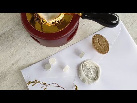 Video demonstration of how to make marbled wax seals using the goddess wax seal